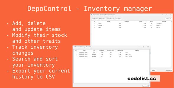 DepoControl v1.0 - Inventory Management System