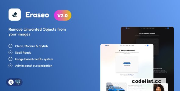 Eraseo v2.0 - Image Background Remover Saas