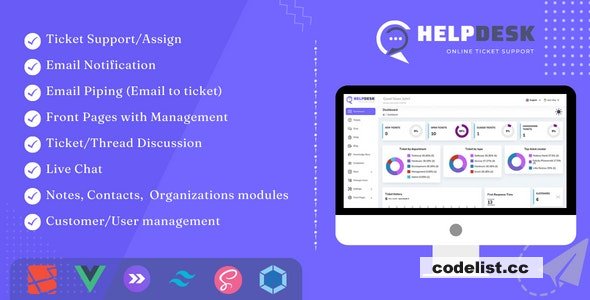 HelpDesk 5.2.5 - Online Ticketing System with Website - ticket support and management - nulled