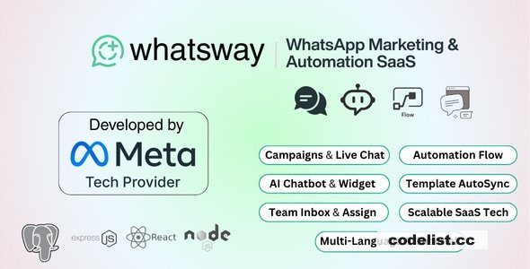 Whatsway v3.7.7 - WhatsApp Marketing & Automation SaaS Platform with Bots, Chats, Bulk Sender & AI
