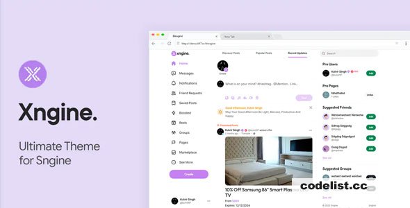 Xngine v1.6.2 - The Ultimate Sngine Theme